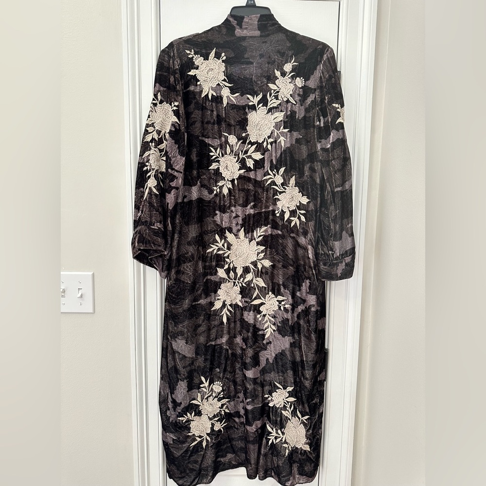 Johnny Was Santal Velvet Kimono Duster Small Gem